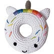 KNIT KNACKS UNICORN DONUT ORGANIC COTTON SMALL DOG TOY