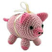 KNIT KNACKS PIGGY BOO ORGANIC COTTON SMALL DOG TOY